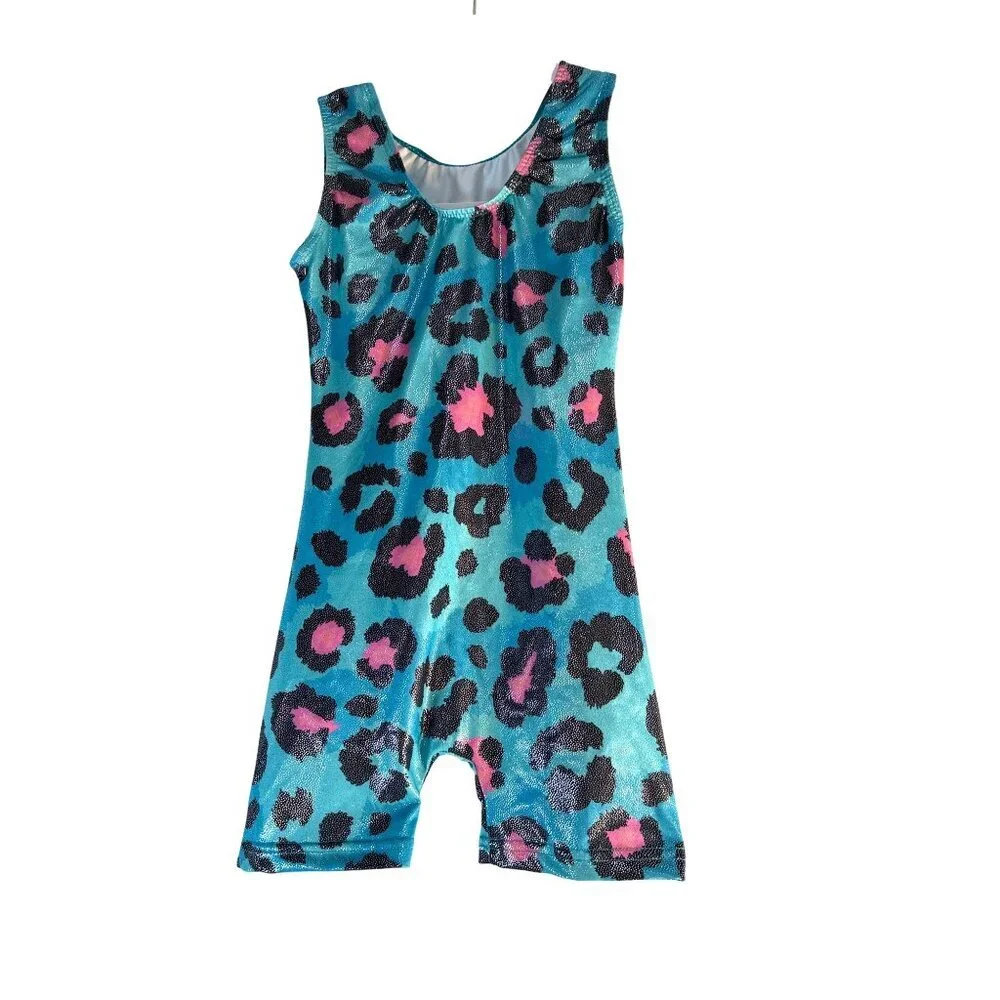110 Girls Dance Leotard Green Multi Size 4